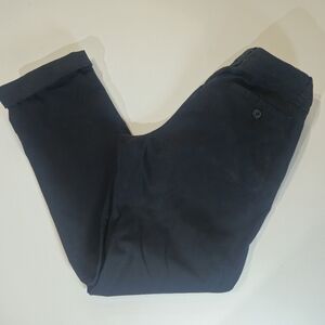 Old Navy Cropped Chino Pants Womens Size 2 Black Low Rise Gothic Gorpcore Bottom